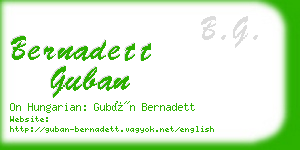 bernadett guban business card